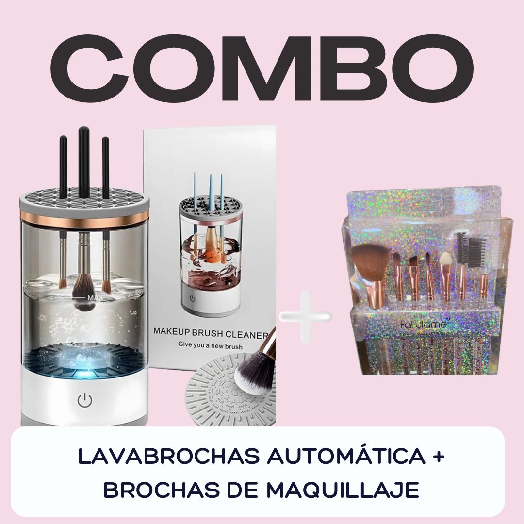 ¡Transforma tu Rutina de Belleza! Limpiador Automático de Brochas + Kit de Brochas GRATIS